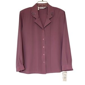 NWT Vintage Lavender Blouse Collar detail and pleats Sz 20W
